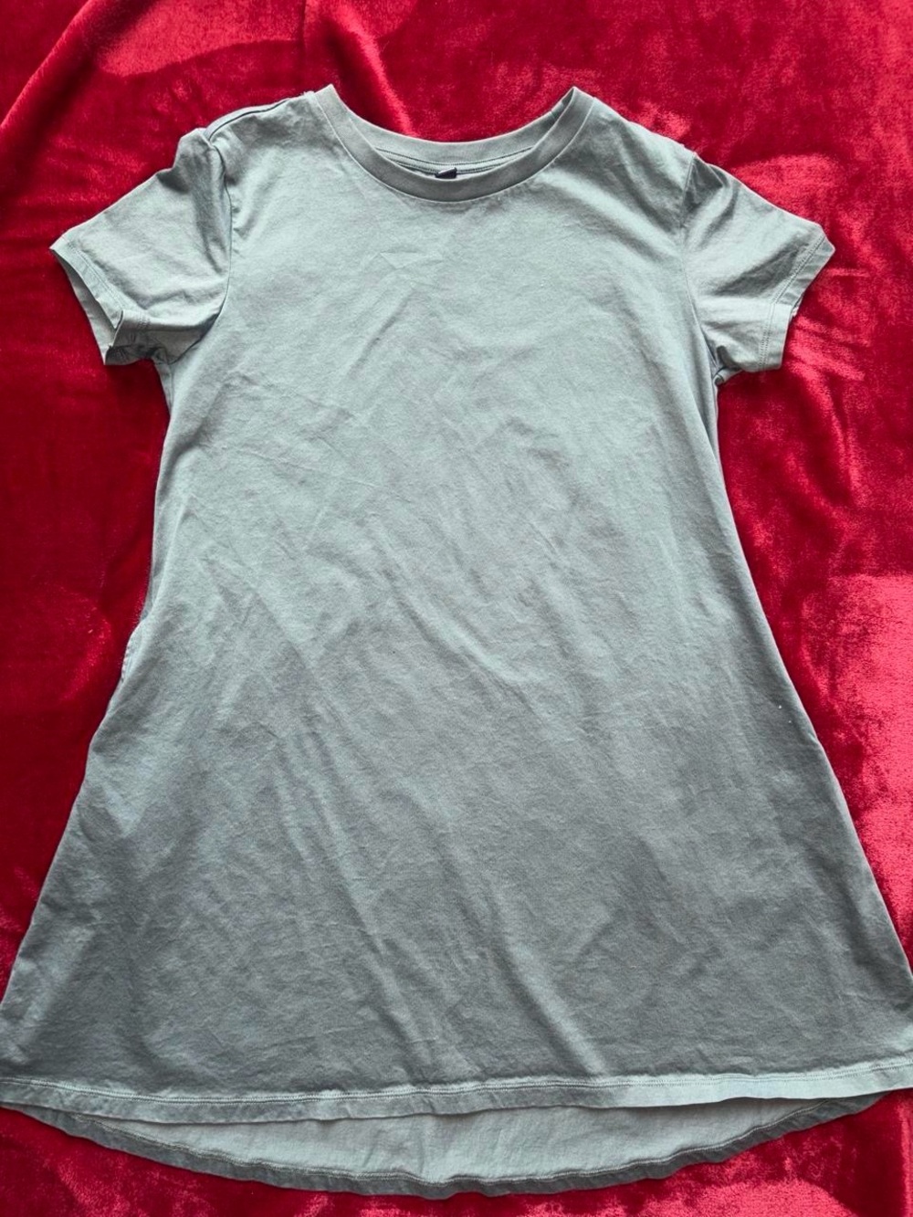 Uniqlo Women's A-Line Short Sleeve Tunic - Sage Green - Picture 2 of 5